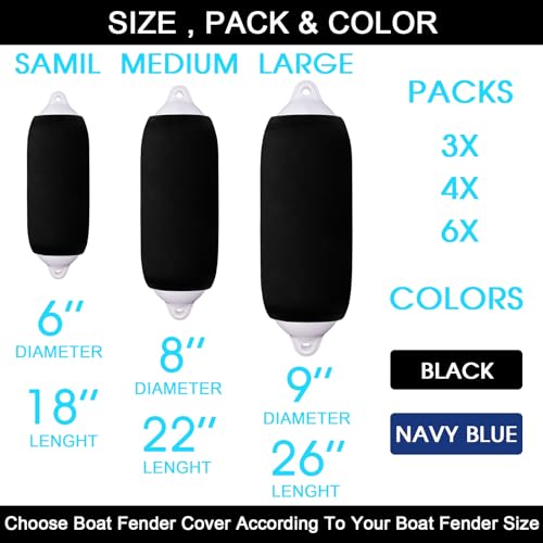 Fender Socks Covers XMK 9" X 26" Fender Covers Marine Boat Bumper