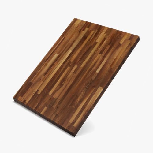 Image of CONSDAN Butcher Block Counter Top, Walnut Solid Hardwood Countertop, Wood Slabs for Kitchen, Reversible, Both Side Polished, Prefinished with Food-safe Oil, 1.5 inch Thickness, 48 inch L x 36 inch W