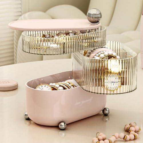 Boîte à bijoux créative au design rotatif et finitions soignées