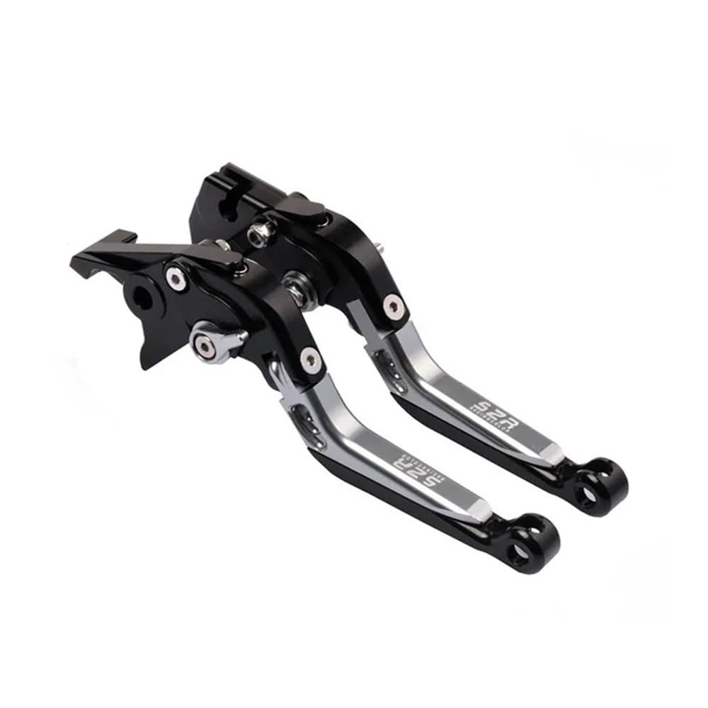DJSHUOY Handlebar Brake Lever Motorcycle Accessories Modified Brake Clutch Lever Retractable Adjustable for FB Mondial HPS 125 HPS 300 Hipster(C-Silver)