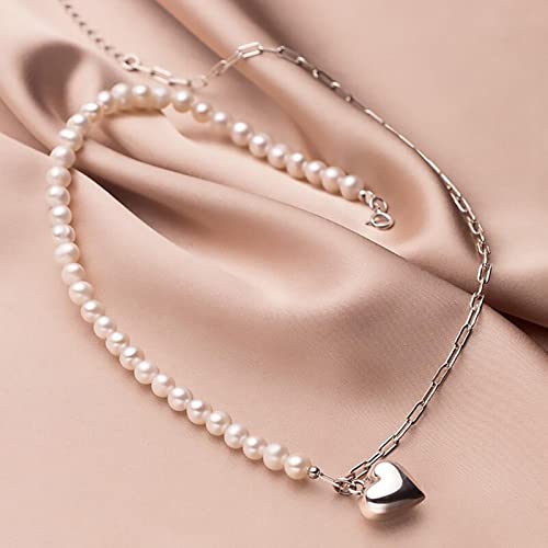 Collier perles et cœur argent idéal comme cadeau d'anniversaire - 2