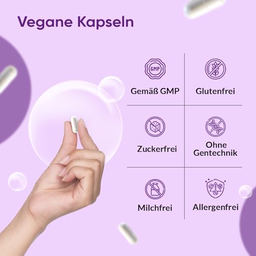 Magnesiumglycinat 350mg elementares Magnesium – Vorrat für 4 Monate – Magnesiumbisglycinat – 120 vegane Kapseln - Ambrosial