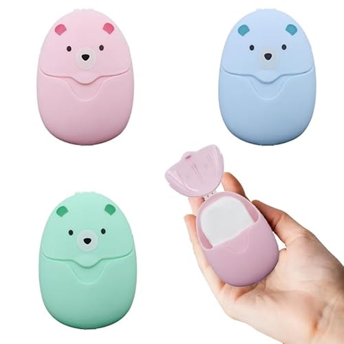 AZWOOD Portable Travel Soap Sheets, 150 Pcs (3 Boxes) Disposable Hand Washing Sheets, Compact & Lightweight for Camping, Hiking, Backpacking, Outdoor Travel, Personal Hygiene