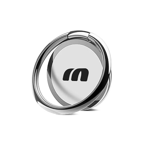 Ultra-Slim Phone Ring Holder with Magnetic Car Mount - Secure Grip, Multi-Angle Stand, 360° Rotation (silver)