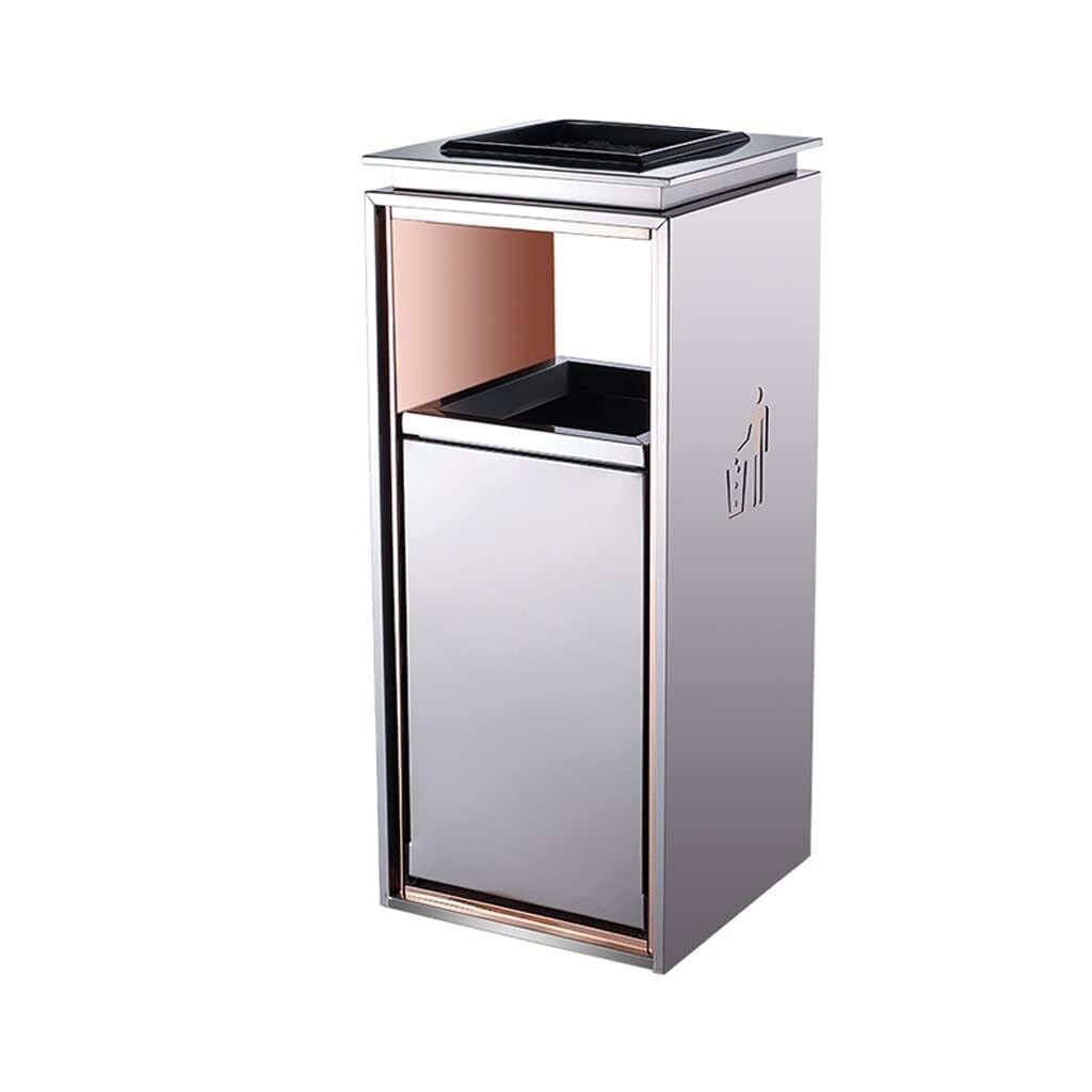 Stainless Steel Ashtray Trash Can with Anti-Fingerprint Coating – Hotel Lobby & Outdoor Use, 72cm
