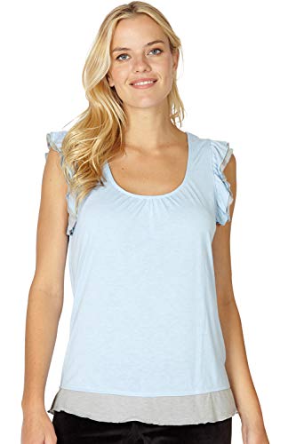 Top scoop Ooh encolure froncée t-shirt manches courtes L