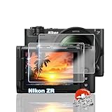 用 Nikon ZR 保護フィルム ガラスフィルム ２枚 【国産AGC旭硝子素材】 用 ニコン ZR フィルム 全面保護 用 ZR 保護フィルム 耐衝撃 硬度9H 用 NikonZR 液晶保護フィルム 高透過率 超薄型 飛散防止 自動吸着 気泡なし 指纹·污垢防止 簡単貼り付け ケースに干涉なし (対応 ニコンZR アクセサリー)