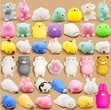 Pack de 3 Mochis Squishy STRONBLOOD® – Mini Juguetes Blandos de Animales para Apretar – Regalos para Cumpleaños y Detalles Escolares