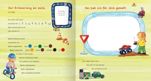 Ars Edition GmbH Kindergarten-Freunde (Fahrzeuge): Freundebuch ab 3 Jahren für Kindergarten und Kita, für Jungen und Mädchen, 4489120919