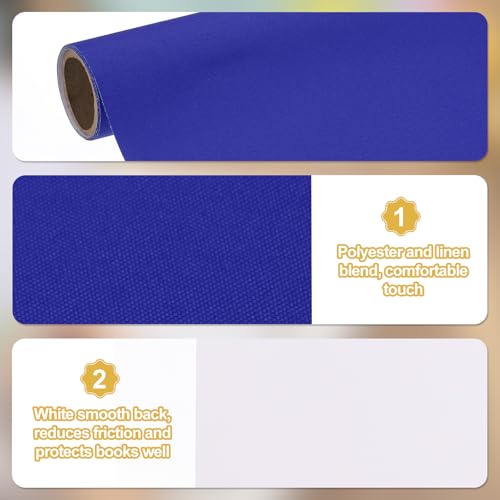 PATIKIL 40x16 Buchbindetuch, Leinen Buchumschlag Buchbinderei Reparaturtuch Buchbindetuch für Buchbinden Buchkunst Nähen DIY Handwerk, Dunkelblau