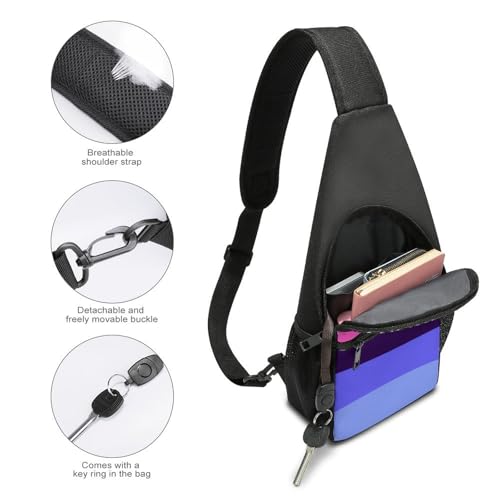 Chest Bag Organizer, Comfortable Shoulder Backpack,Lgbt Pride Flag Omnisexual Crossbody Bag with Detachable Key Clip and Adjustable Strap for Men Women Outdoor Sports4