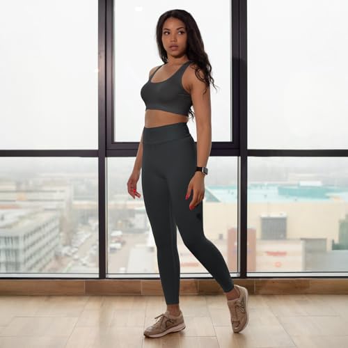 Image of TNNZEET High Waisted Leggings for Women - No See Through Tummy Control Cycling Workout Yoga Pants with Pockets Reg & Plus