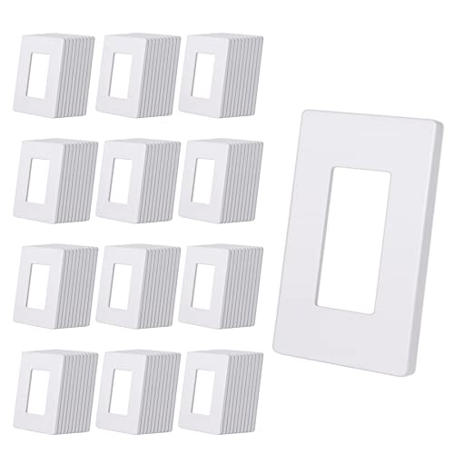 CML Matte White 1-Gang Screws-Free Wall Plates
