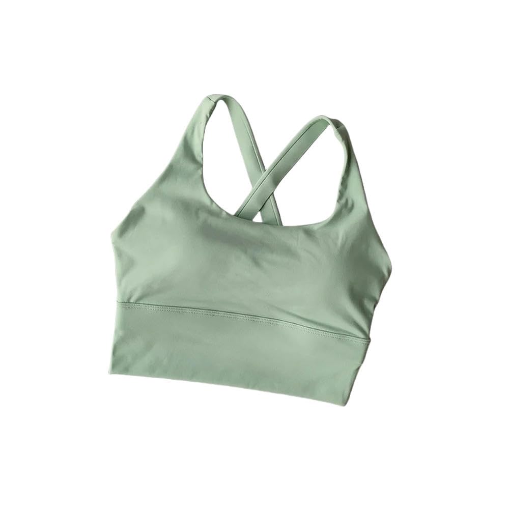 Bielizna wszystko w jednym biustonosz sportowy biustonosz push-up odporny na wstrząsy push-up biustonosz do biegania joga fitness, ZIELONY, S