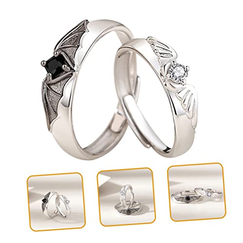 Anneaux d'aile pour femmes : lot de 2 paires de bagues ouvertes et ajustables - 5