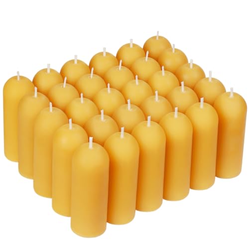 Bougies piliers fines en cire d'abeille naturelle de 3,3 cm de large, l'excellence pure
