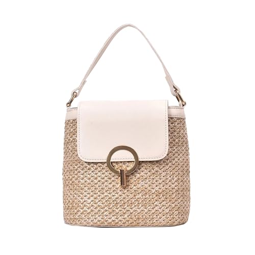 Women Crossbody Bag Medium Straw Beach Shoulder Bag Stylish Woven Bags Travel Handbags Straw Woven Beach Bag