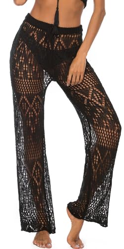 Pantalones de playa de ganchillo FEOYA contra la incomodidad de la ropa ajustada