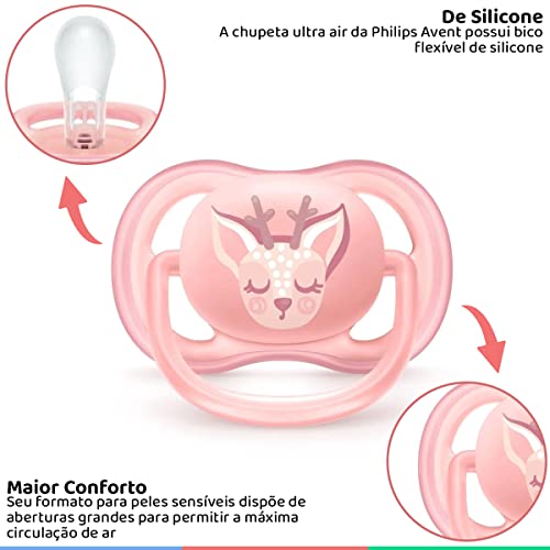 philips Avent Chupeta Ultra Air Dupla Coruja E Cervo 0-6M - Philips Avent