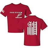 Signature Charlie Kirk Shirt, Charlie Kirk T Shirt, Charlie Kirk Merch, Front and Back Unisex Boys Girls Graphic Youth T-Shirt, Red, Medium