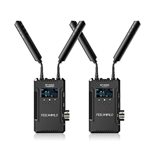 FEELWORLD Sistema de transmissão de vídeo W1000S SDI + interfone duplo HDMI Full Duplex transmissão ao vivo de 300 metros de longo alcance com baixa latência de 0,08S