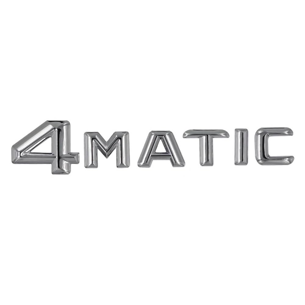 YTQMoreBNZ YYDStes 4 Matic Emblem 4matic Letters Car Trunk Badge Compatible With Mercedes C E GLK GLA GLC 250 220 ML 320 CDI 4amtic Logo