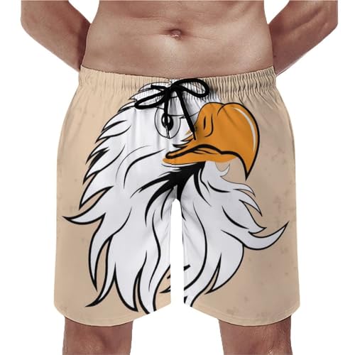 Swim trunk avec poches oiseau blanc pour vos vacances d'été
