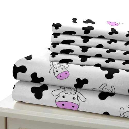 Drap de couette microfibre vache motif 3D avec éclair caché King 220x240 - 7