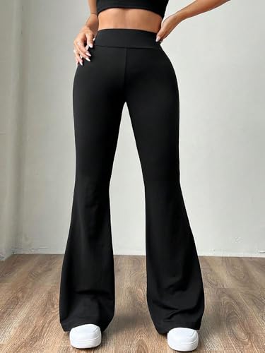 Womens Dress Pants High Waisted Flare Casual Slacks for Cut Work Trousers