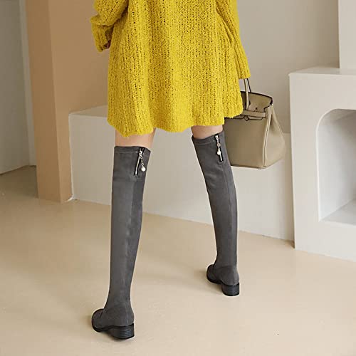 MJIASIAWA Donna Tacco Medio Inverno Moda Sopra il