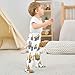 Caihoyu Baby Pajamas with Feetie Cotton Romper Loose Pants with Footies for Boys Girls 3M Construction Vehicles