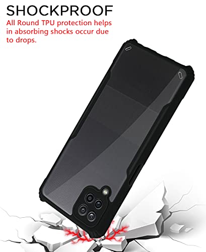 Image of Pikkme Samsung Galaxy M42 5G Back Cover Shockproof Bumper Clear Transparent Case for Samsung Galaxy M42 5G (Black)