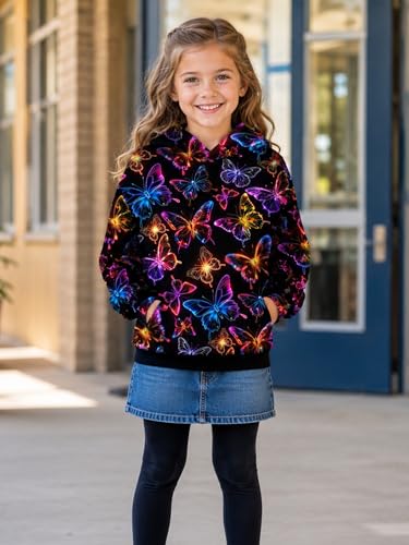 Image of uideazone Teen Girl Sweatshirt Hoody Hoodies Hooded Pullover with Pockets 4-14 Years