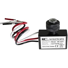 Photo Eye Light Sensor Switch تشغيل / إيقاف تلقائي 120V الغسق إلى Dawn Photocell Control Light Switch
