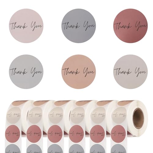 Étiquettes scellées autocollantes rondes avec message Merci pour emballage et artisanat