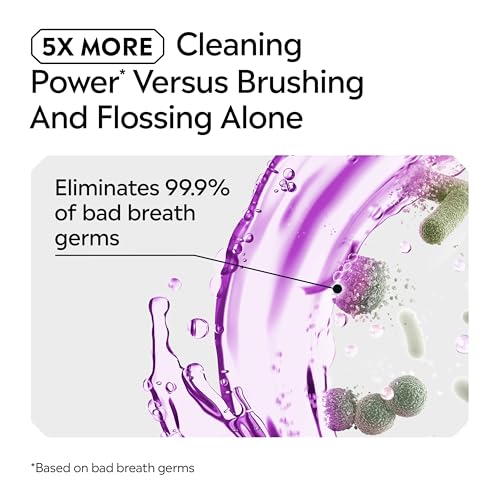 listerine total care anticavity fluoride mouthwash 6 benefits in 1 oral rinse helps kill 99 of bad breath germs prevents cavities strengthens teeth ada-accepted fresh mint 1 l