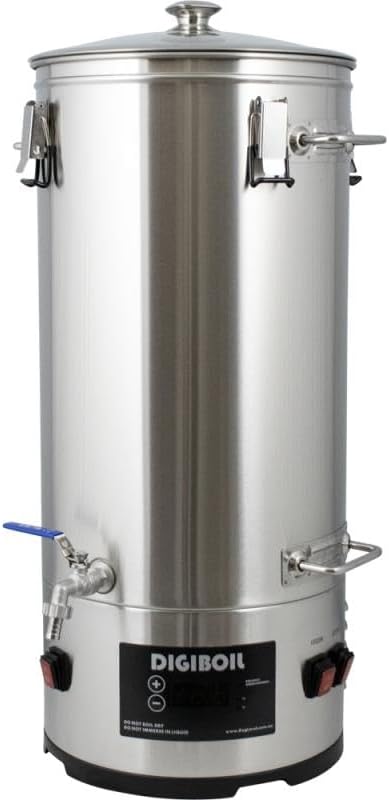 Kegland DigiBoil Electric Kettle - 35 Liters / 9.25 Gallons (110V) | 1500W Power | Digital Temperature Control | Stainless Steel | Beer Brewing Machine