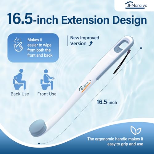 Toilet Aids for Wiping Bottom – Ideal for People Overweight,Elderly, Disabled and Post Surgery,Innovative Replaceable Clamp Head and 16.5" Handle - Image 4