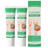 Crema Gamba, Ingredienti Naturali, Crema Sollievo Edema Gamba, Trattamento Piedi e Gambe Gonfie, Crema Lenitiva per tutti i Tipi di Pelle (2 Pcs)