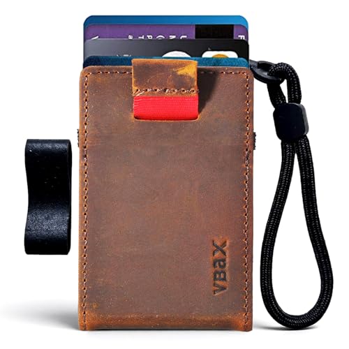 Image of RFID Minimalist Slim Wallet for Men and Women, Holds Up to 12 Cards, Cash, Key Thin and Lightweight Credit Card Holder Vintage Color