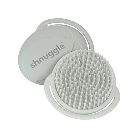 Shnuggle Super Soft Easy Hold Comfortable Baby Bath Brush - Shower Bathroom Toiletry Accessory - Grey Cover