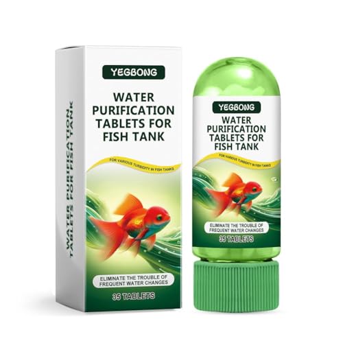 Tabletas de purificación de agua para acuario, solución de agua para acuario, clarificador de agua para peces, limpiador de tanque de agua, purificador J5Z4 de acción rápida para acuario