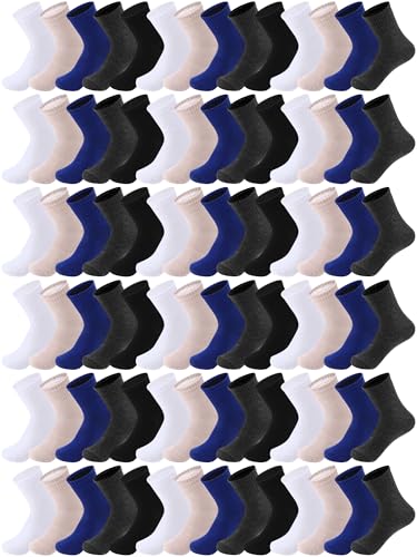 Image of Tarpop 100 Pairs Bulk Mens Socks Moisture Wicking Casual Sports Ankle Socks for Homeless Unisex Adult Men Women