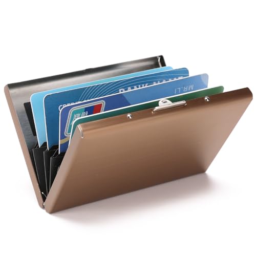 Image of Stainless Steel Credit Card Wallet RFID Blocking Metal Case Pocket Business Card Holder for Women and Men