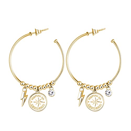 Boucles d'oreilles rose des vents Brosway d'une finition pr&eacute;cise en acier durable