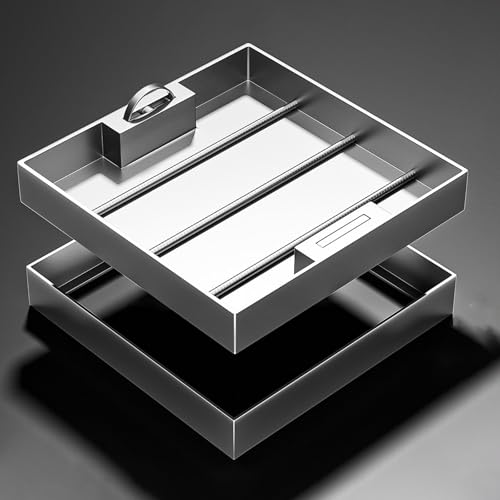 Couvercle de regard carré invisible 450x450 à poignée ergonomique