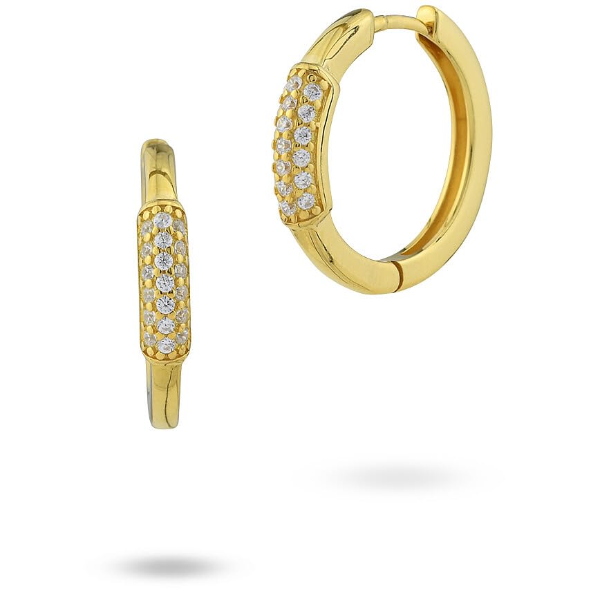 Orecchini A Cerchio donna Boccadamo Sophie in Argento 925 - Zirconi