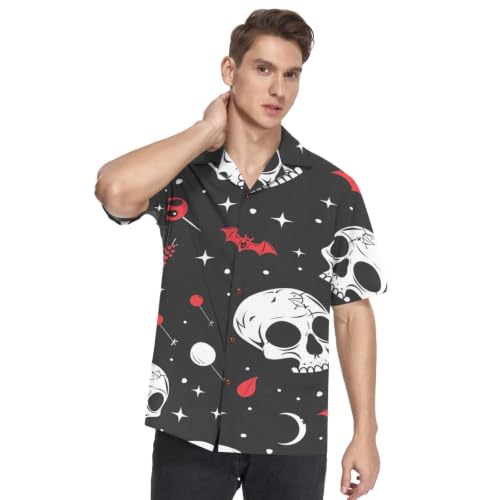 Chemise Hawaïenne Homme Halloween Casual à Boutons Style Funky Plage