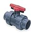 Spears PVC Socket x Socket Ball Valve, Locking Tee, 4" Pipe Size - 1822-040
