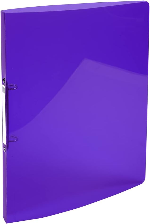Exacompta - Ref. 54676E - Iderama Flexible PP Binder - 2 Round Rings, Diameter 15 mm - Spine 20 mm - External Dimensions: 32 x 25 cm - A4 File Format - Colour: Purple